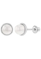 little gorgeous round baby pearl earrings